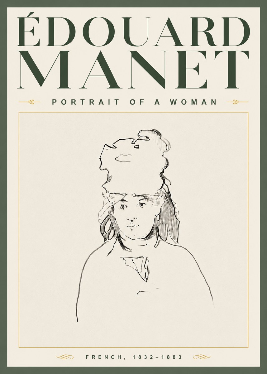 Édouard Manet Portrait of a Woman No3 - Poster