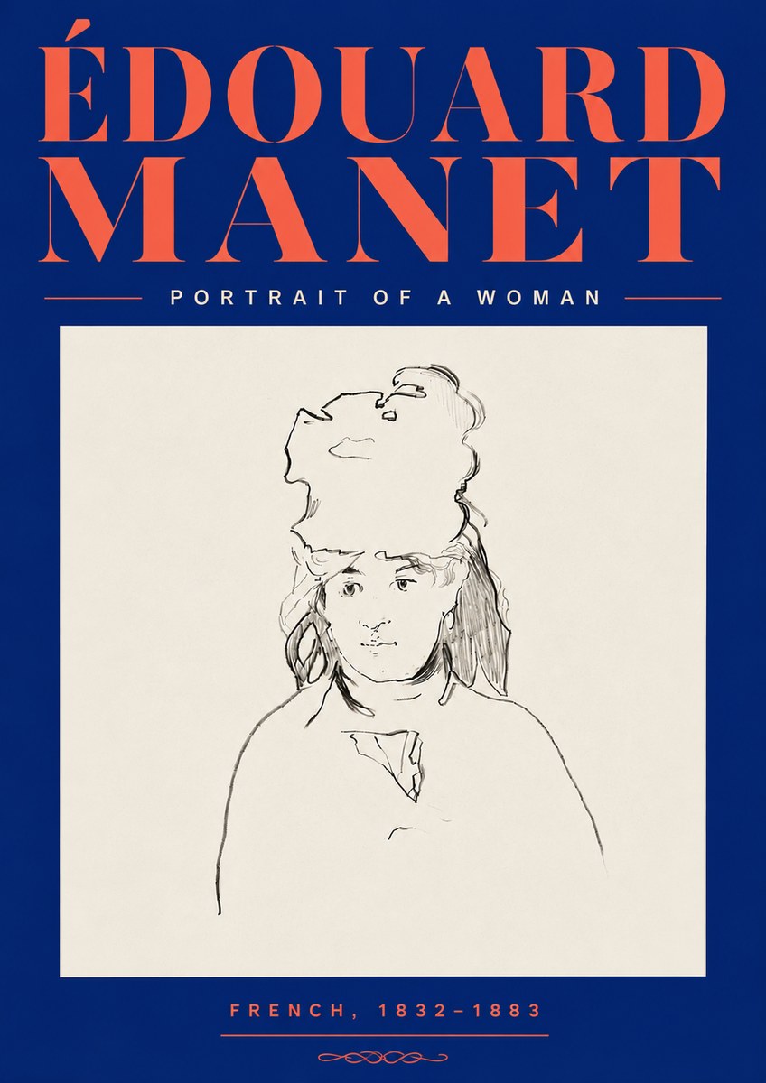 Édouard Manet Portrait of a Woman No6 - Poster