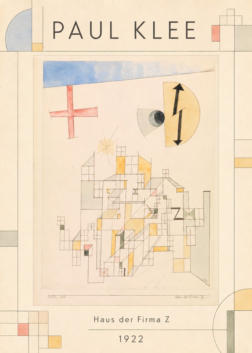 Paul Klee Haus Der Firma Z No1 - Poster