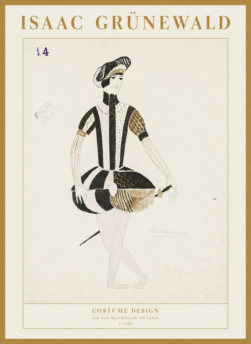 Isaac Grünewald Costume Design IX No1 - Poster