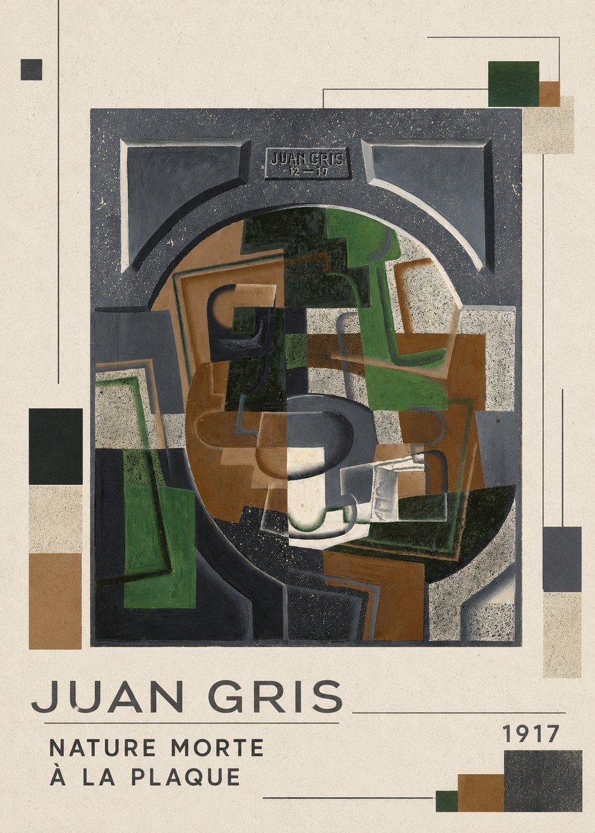Juan Gris Nature Morte À La Plaque No5 - Poster