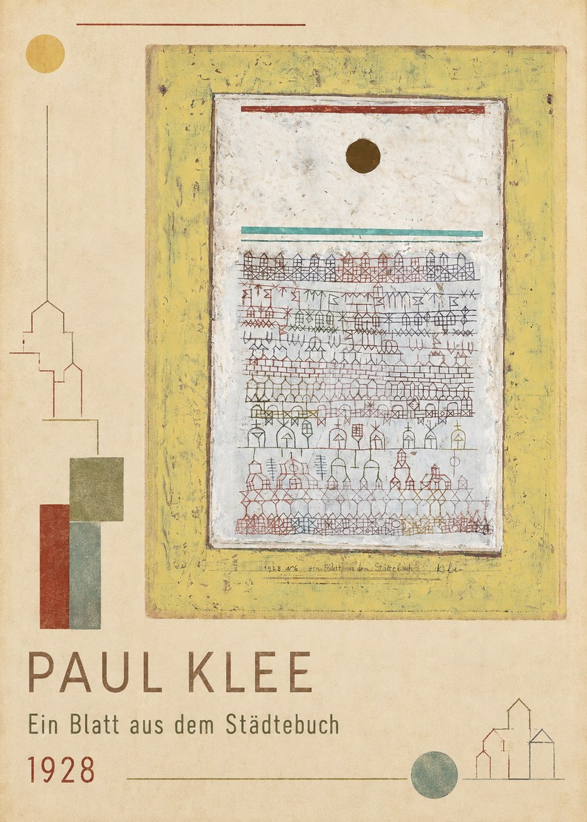 Paul Klee Ein Blatt Aus Dem Städtebuch No2 - Poster