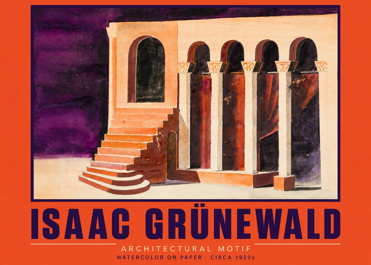 Isaac Grünewald Architectural Motif I No2 - Poster