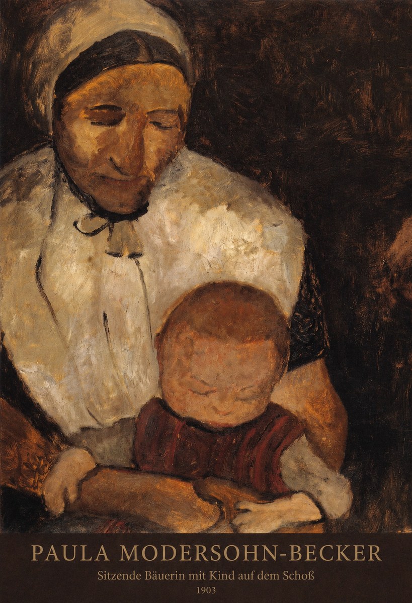 Paula Modersohn-Becker Sitzende Bäuerin Mit Kind Auf Dem Schoß No5 - Poster