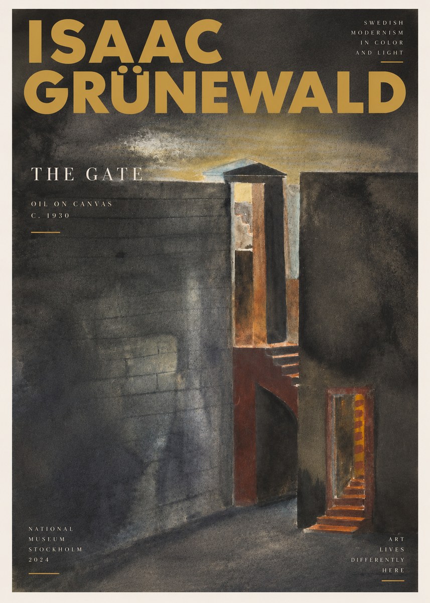 Isaac Grünewald Architectural Fantasy No4 - Poster