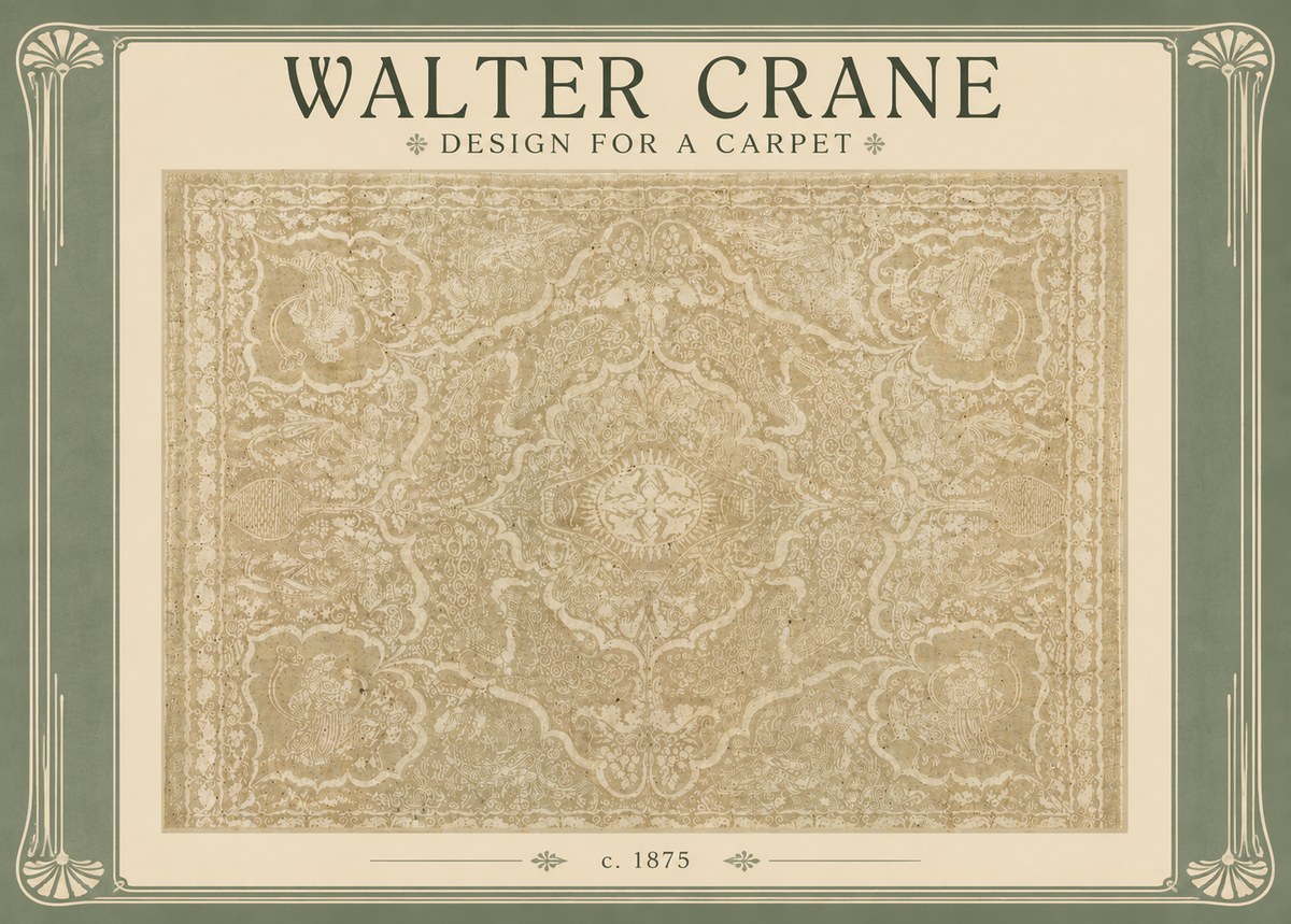 Walter Crane Design for a Carpet No4 - Poster
