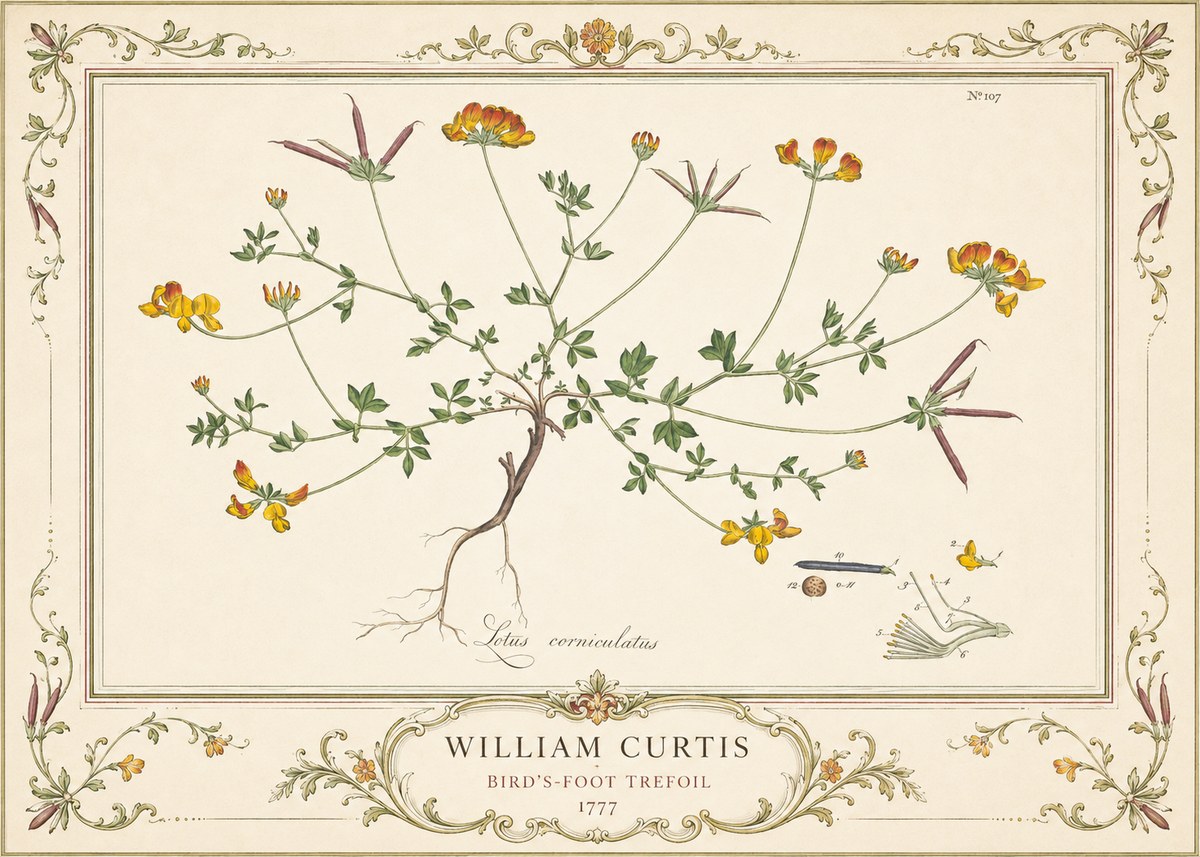 William Curtis Bird's-foot Trefoil No4 - Poster