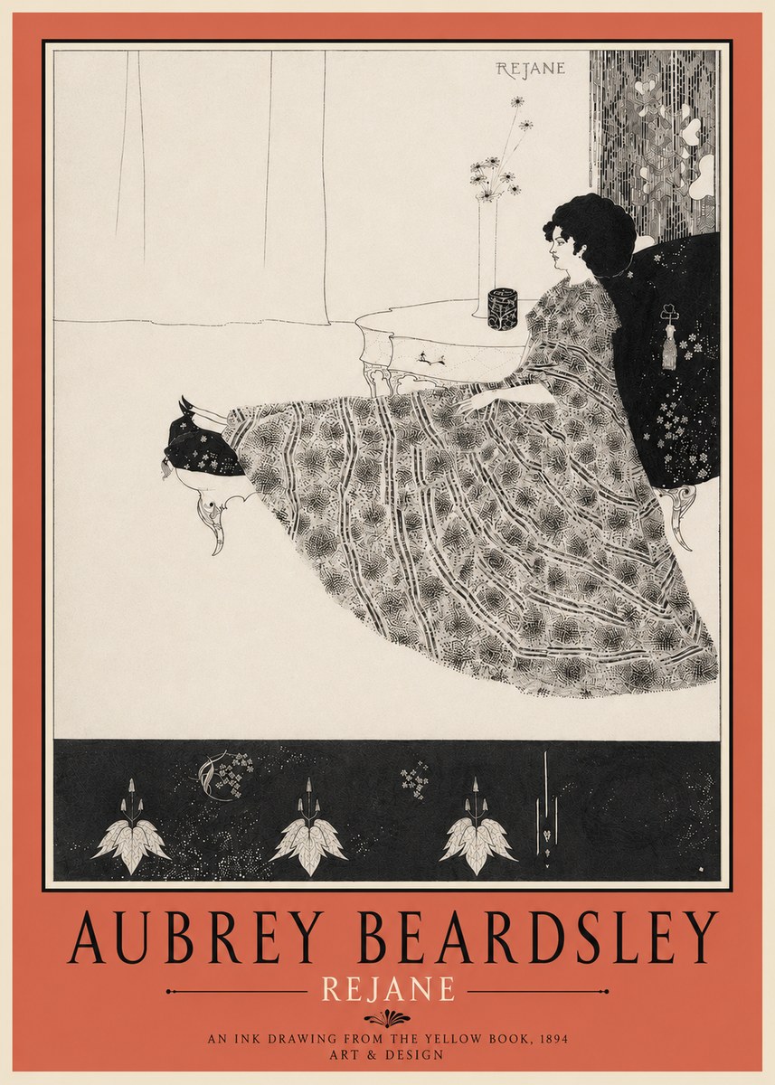 Aubrey Beardsley Rejane II No4 - Poster