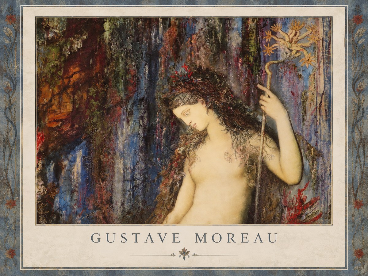 Gustave Moreau The Flower with the Human Head No2 - Poster