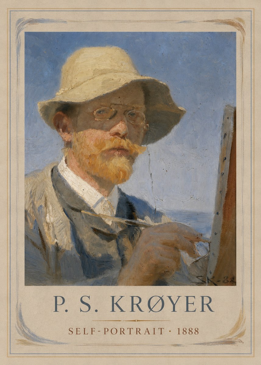P.S. Krøyer Self-portrait III No1 - Poster