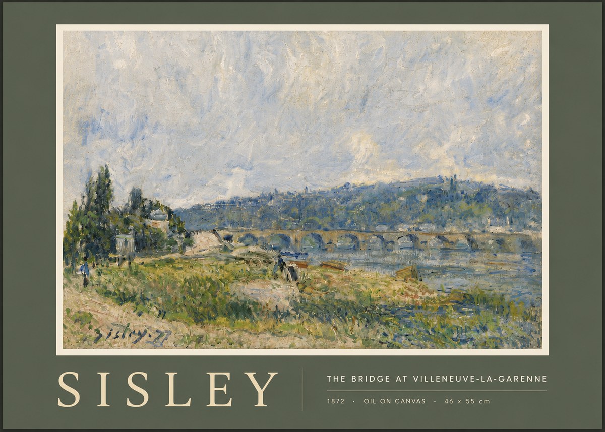 Sisley The Bridge at Villeneuve-la-garenne II No5 - Poster