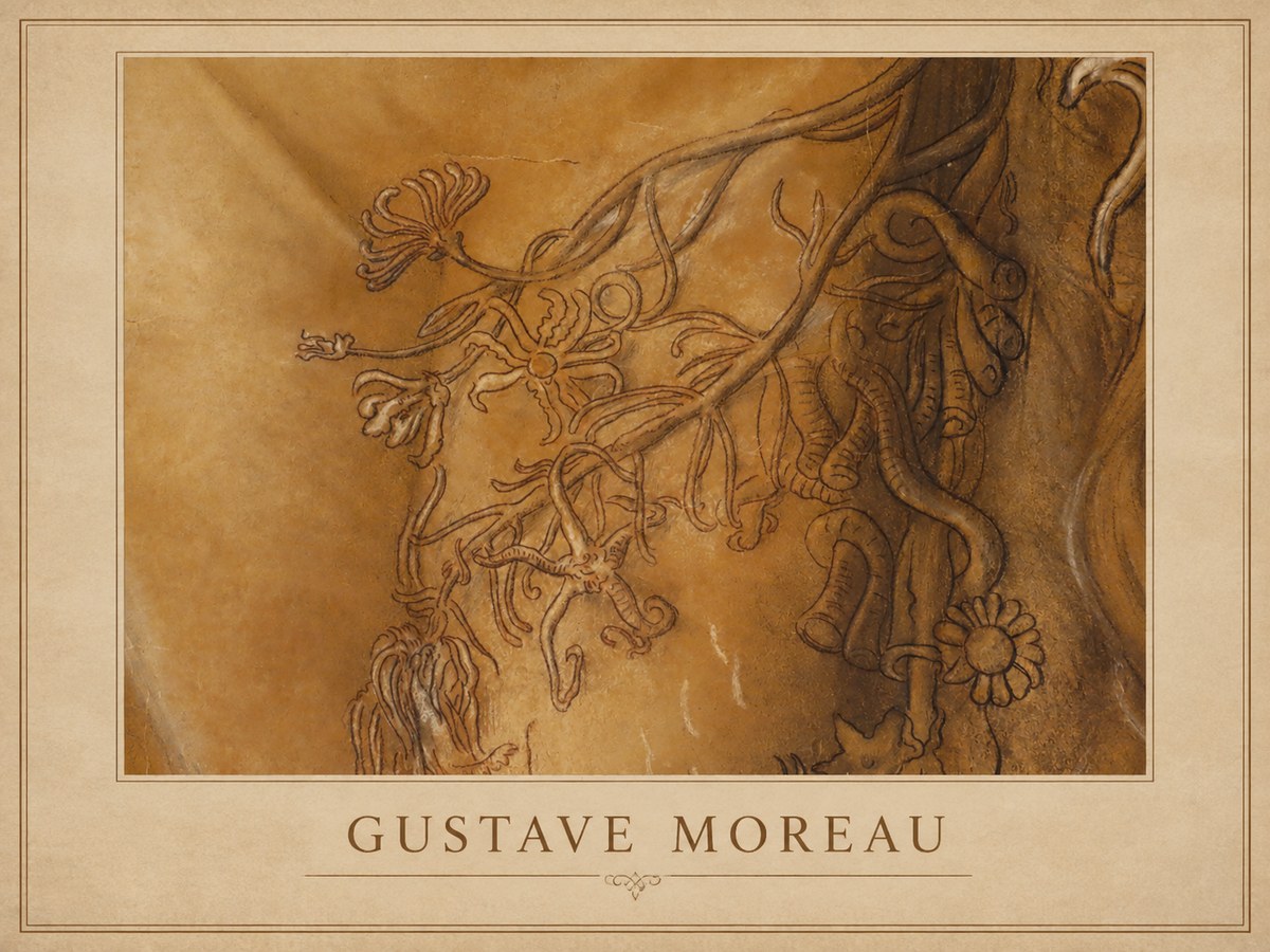 Gustave Moreau Organic Forms Study No1 - Poster