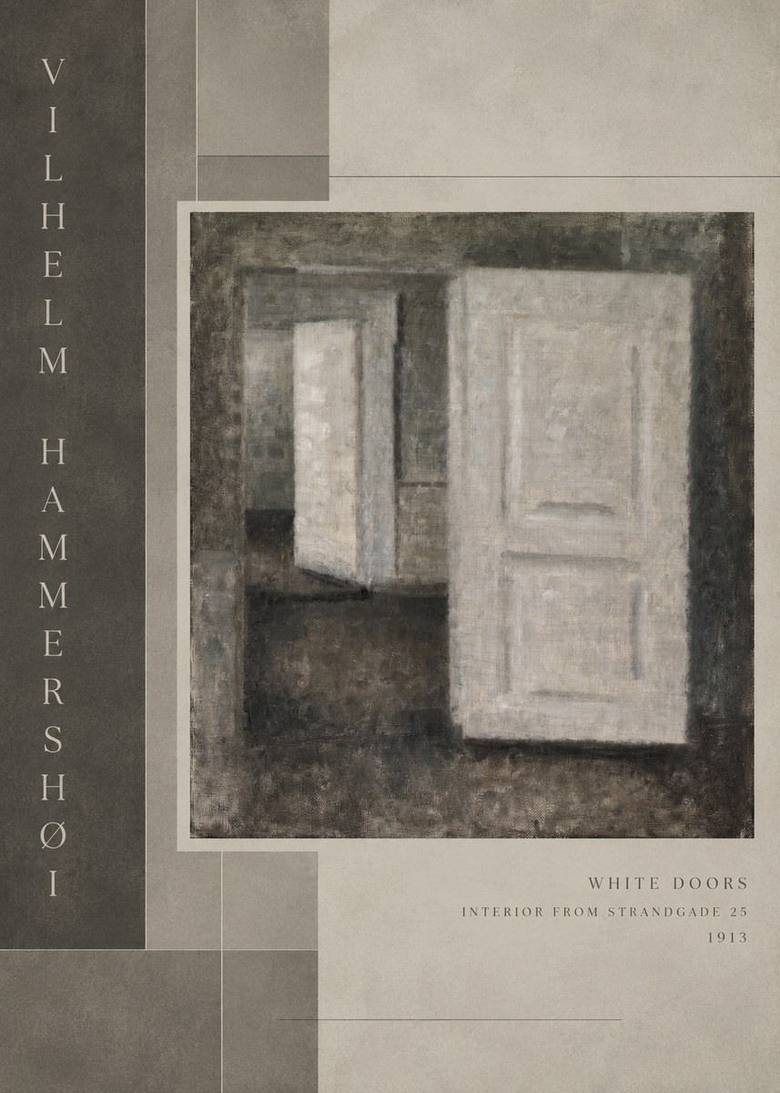 Vilhelm Hammershøi White Doors No3 - Poster