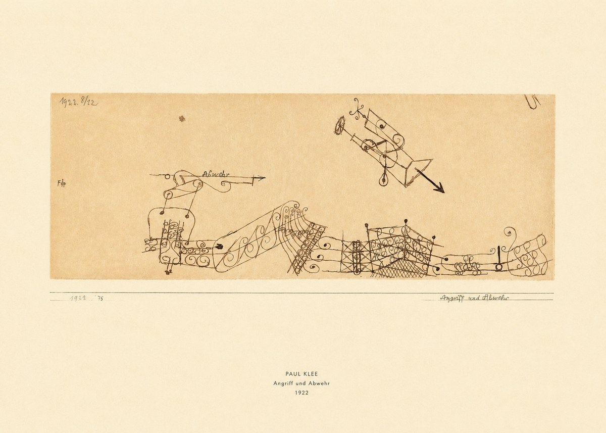 Paul Klee Angriff Und Abwehr No4 - Poster