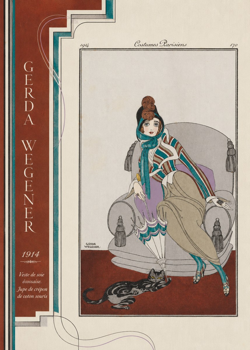 Gerda Wegener Veste De Soie Écossaise. Jupe De Crépon De Coton Souris. No2 - Poster