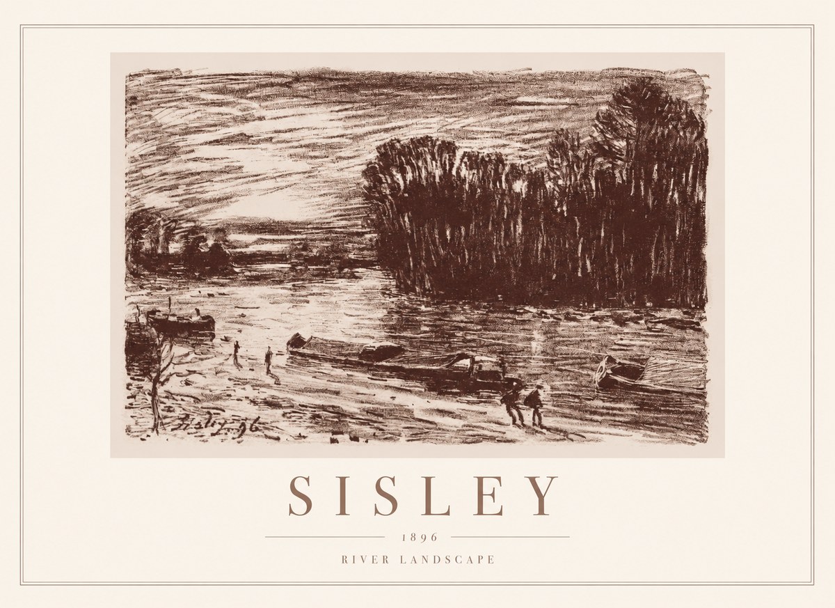 Sisley River Landscape No1 - Poster