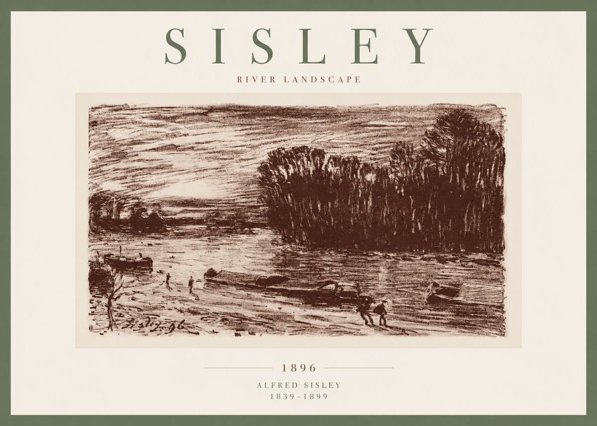 Sisley River Landscape No2 - Poster