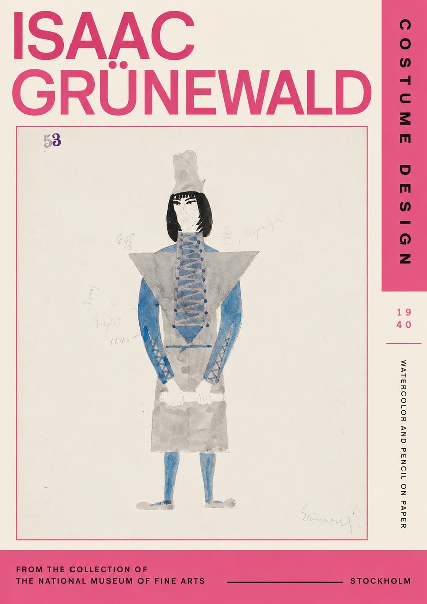 Isaac Grünewald Costume Design X No3 - Poster