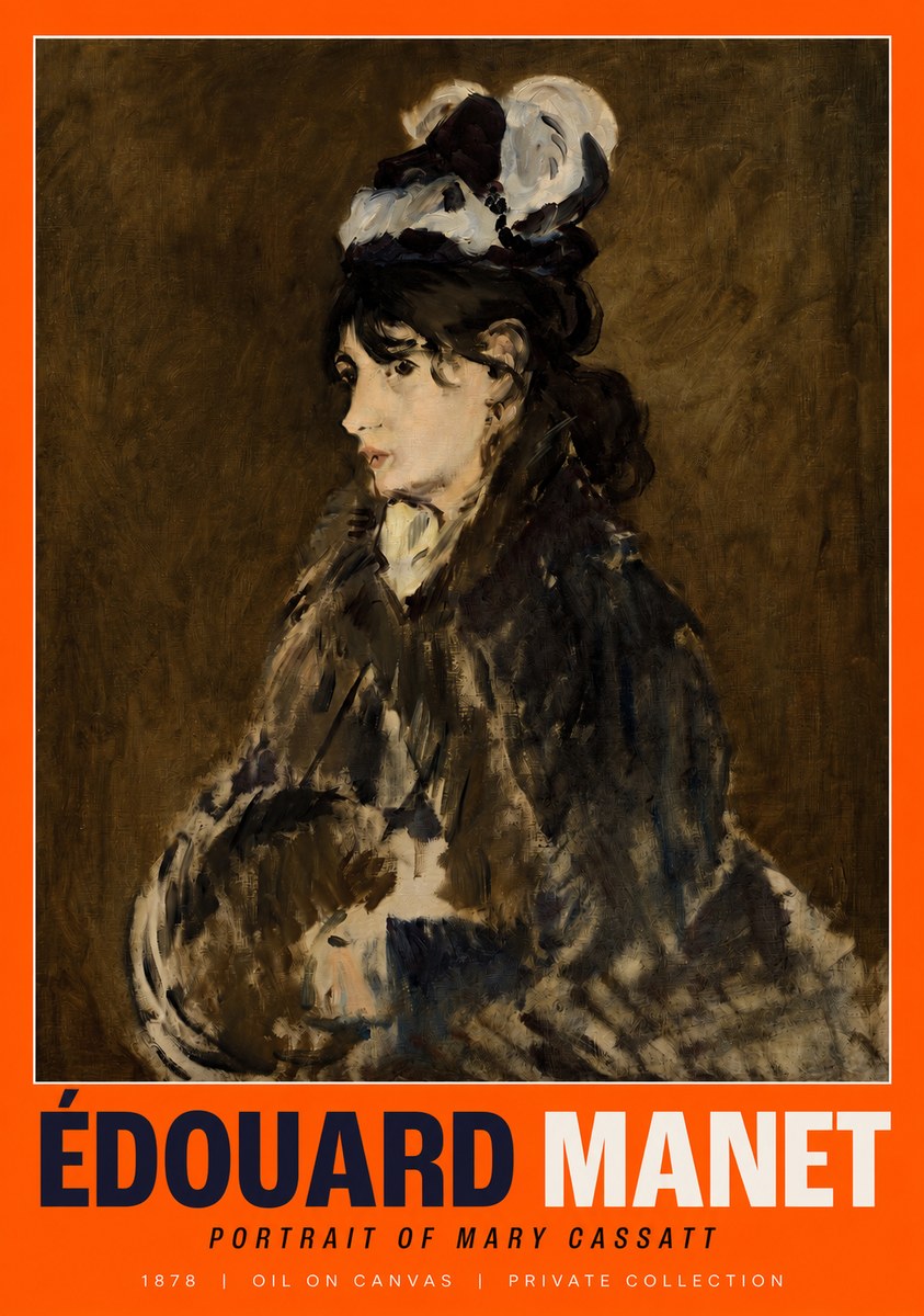 Édouard Manet Young Woman in a Hat V No3 - Poster