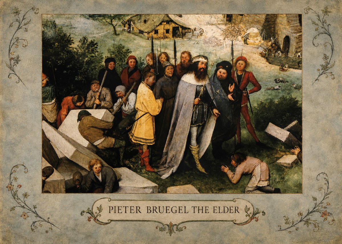 Pieter Bruegel The Blind Leading the Blind III No4 - Poster