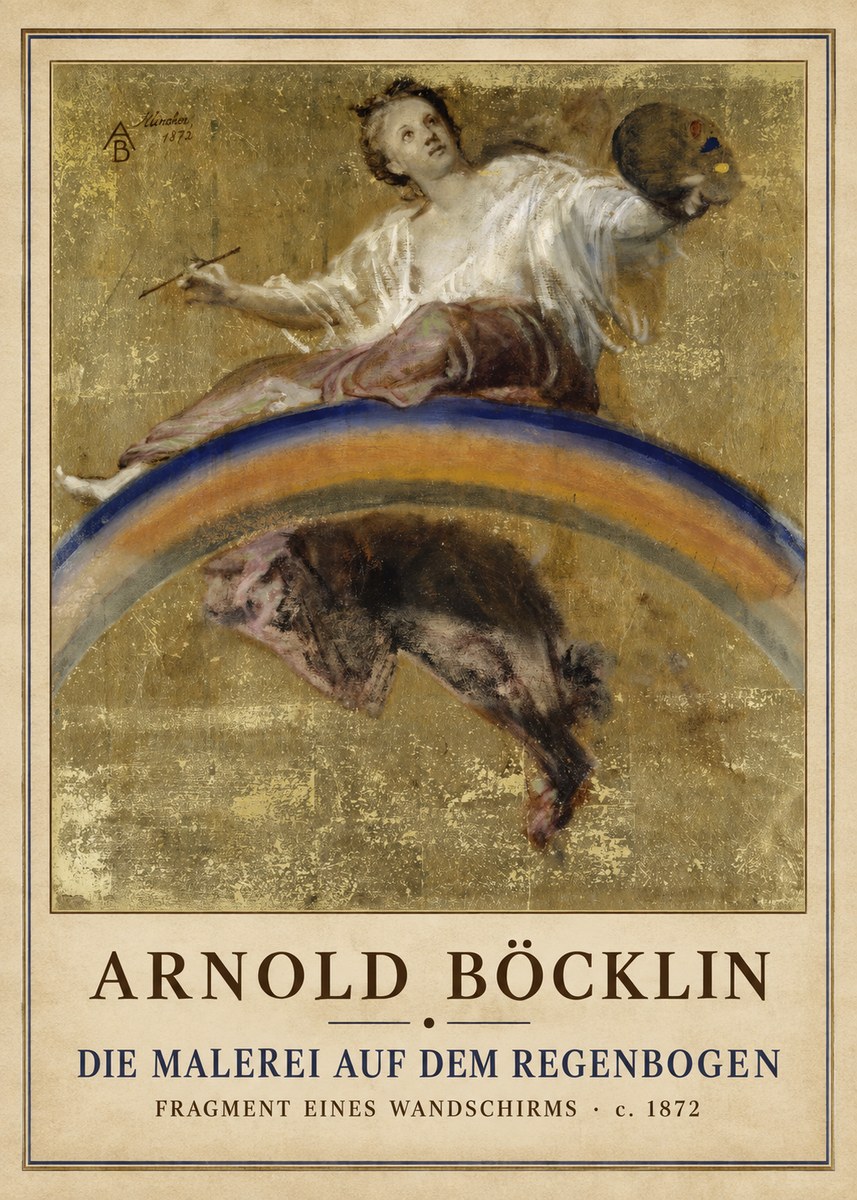 Arnold Böcklin Die Malerei Auf Dem Regenbogen No1 - Poster