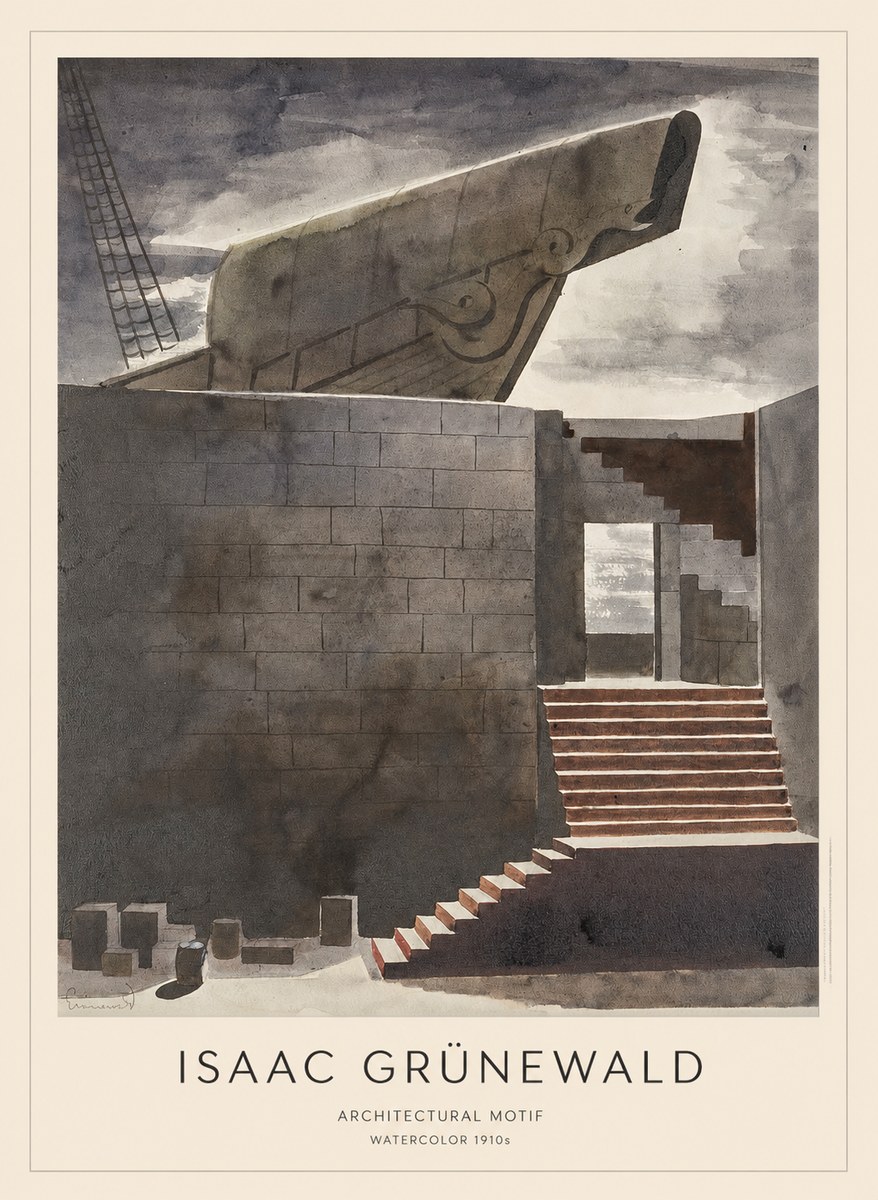 Isaac Grünewald Architectural Motif II No1 - Poster