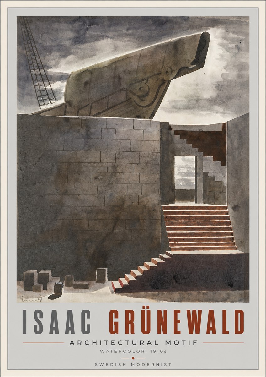 Isaac Grünewald Architectural Motif II No6 - Poster
