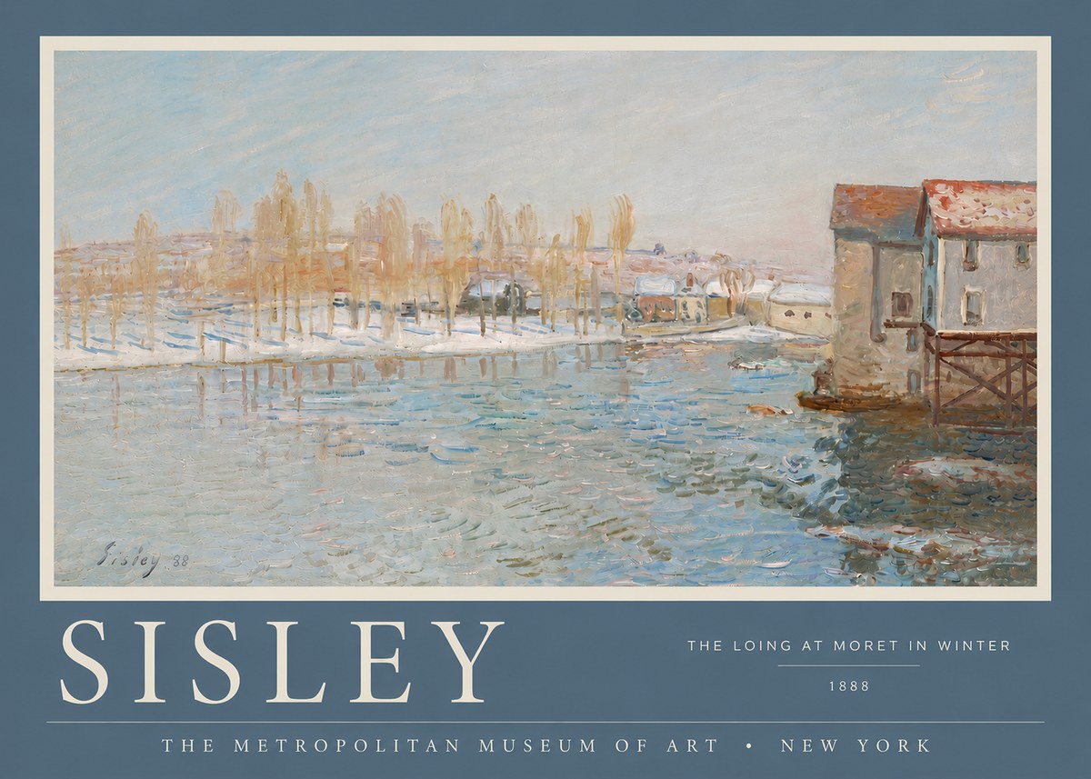 Sisley The Loing at Moret in Winter No4 - Poster