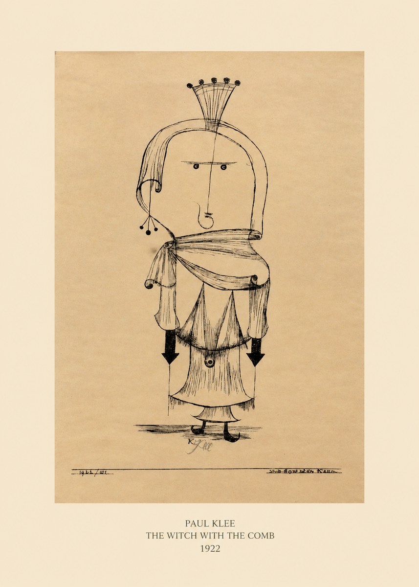 Paul Klee The Witch with the Comb No5 - Poster
