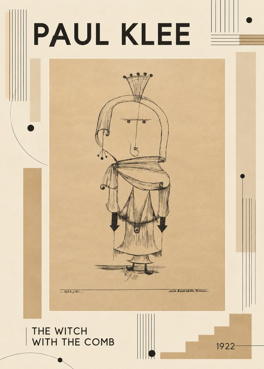 Paul Klee The Witch with the Comb No6 - Poster