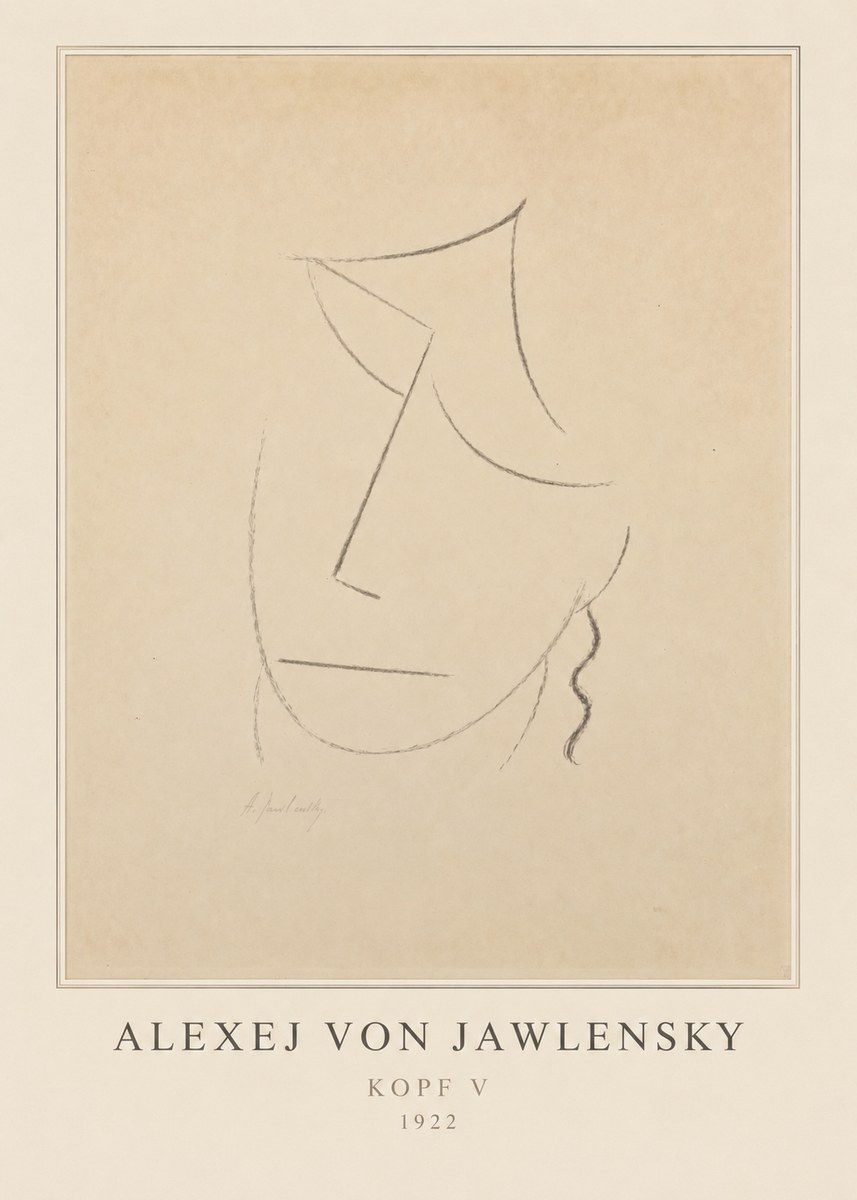 Alexej von Jawlensky Kopf V No3 - Poster
