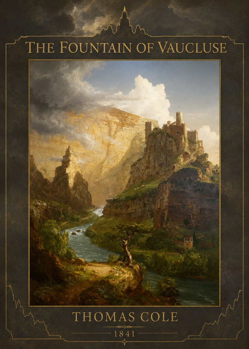 Thomas Cole The Fountain of Vaucluse I No4 - Poster