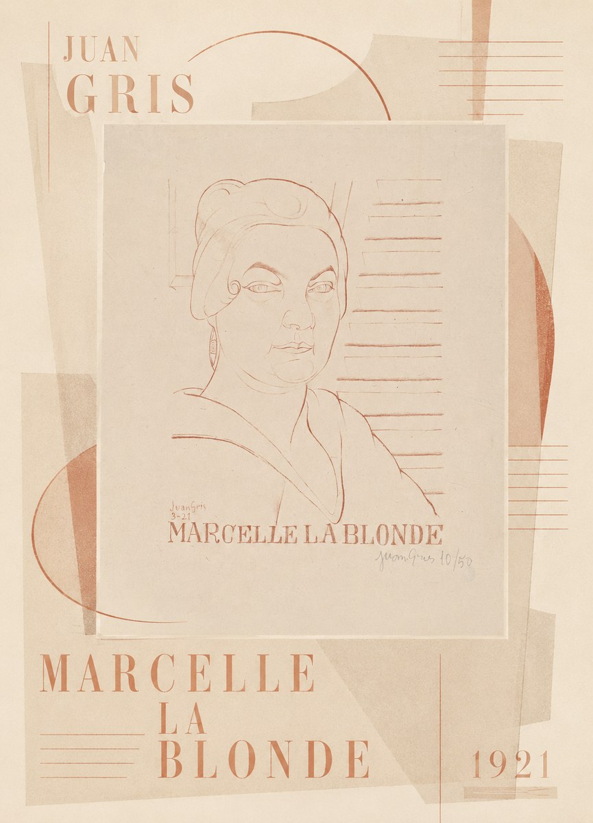 Juan Gris Marcelle La Blonde No6 - Poster