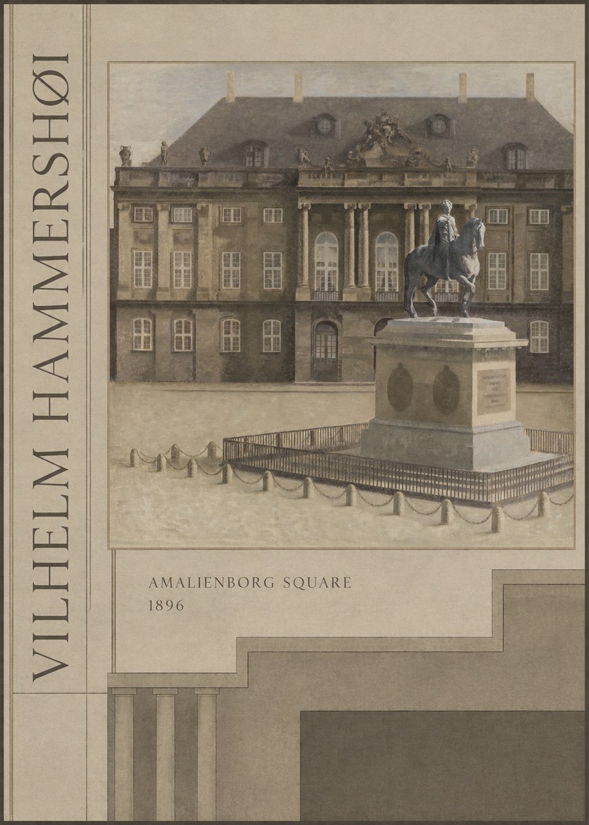 Vilhelm Hammershøi Amalienborg Square I No2 - Poster