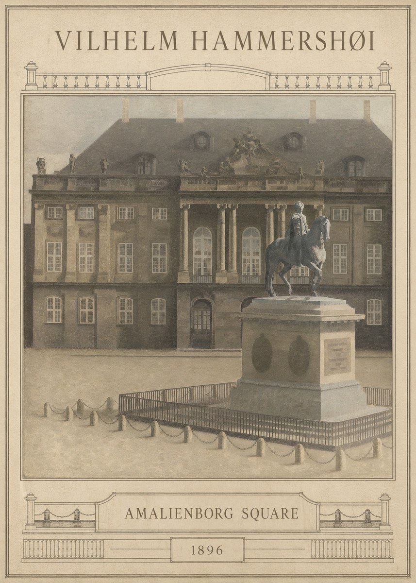 Vilhelm Hammershøi Amalienborg Square I No6 - Poster