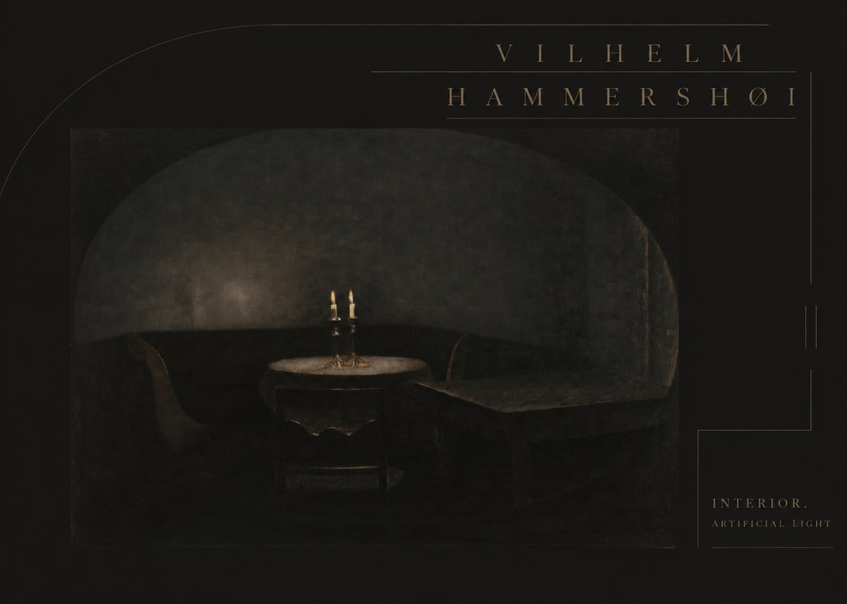 Vilhelm Hammershøi Interior. Artificial Light No6 - Poster