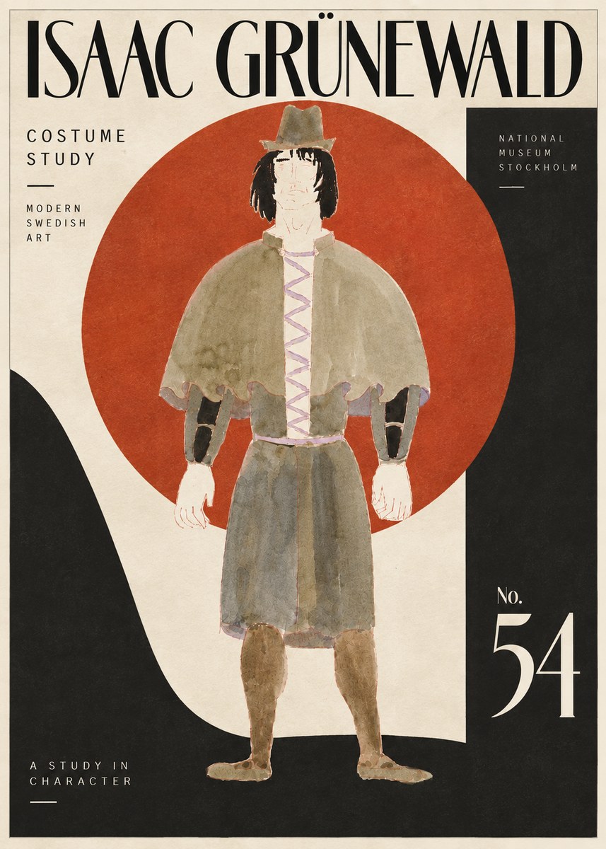 Isaac Grünewald Costume Study V No6 - Poster