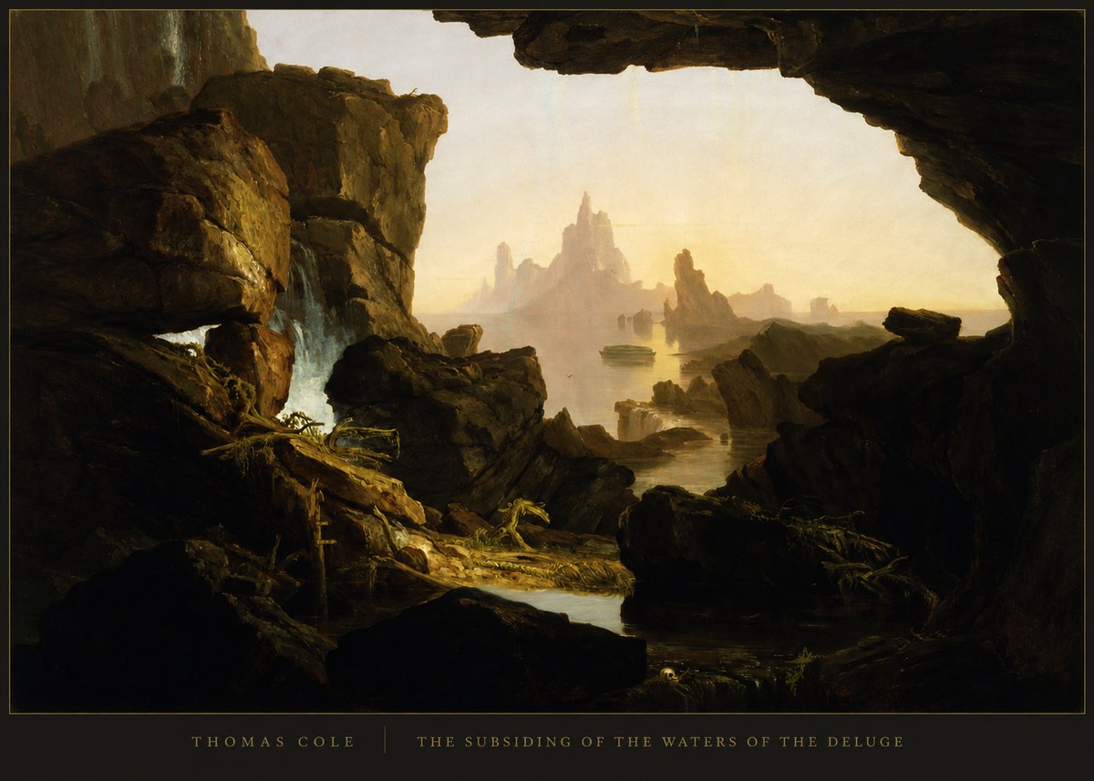 Thomas Cole The Subsiding of the Waters of the Deluge I No4 - Poster