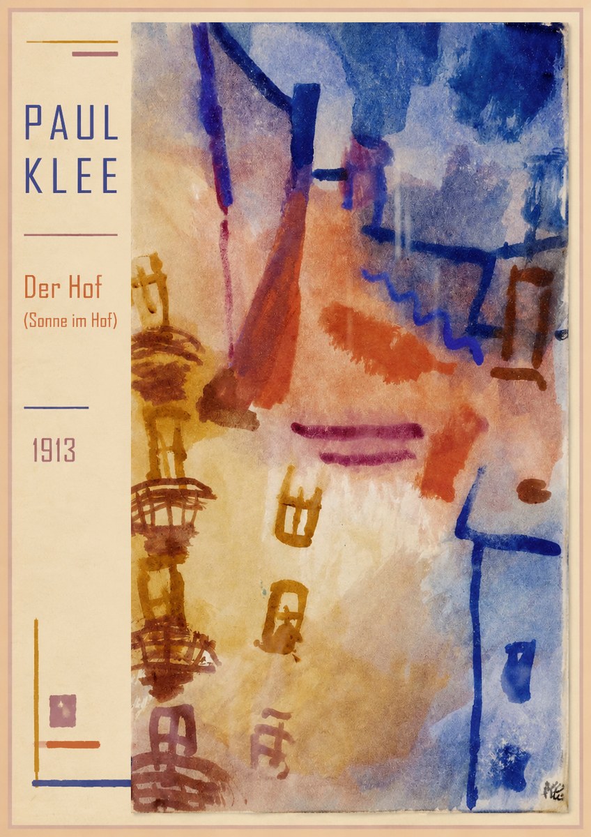 Paul Klee Der Hof (Sonne Im Hof) No1 - Poster