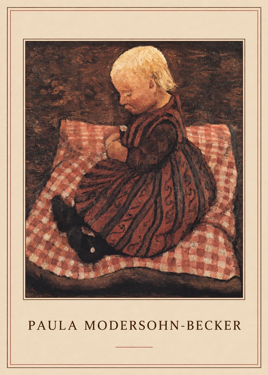 Paula Modersohn-Becker Girl with Flower No4 - Poster