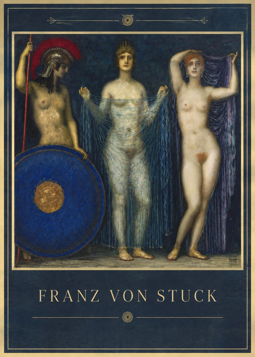 Franz von Stuck The Three Nudes No1 - Poster