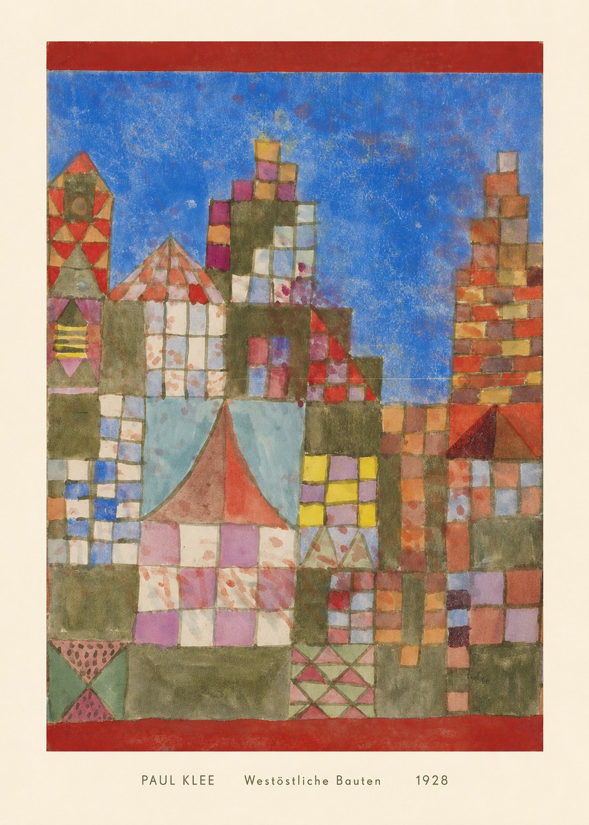 Paul Klee Westöstliche Bauten No6 - Poster