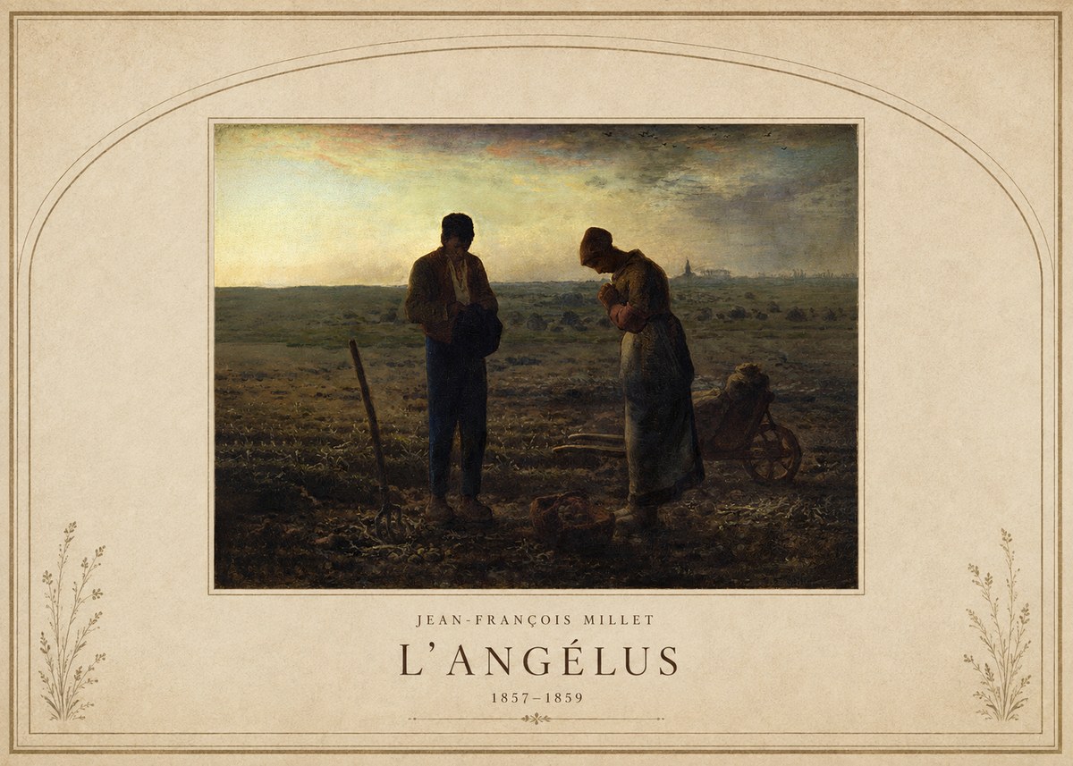 Jean-François Millet L'angélus III No4 - Poster