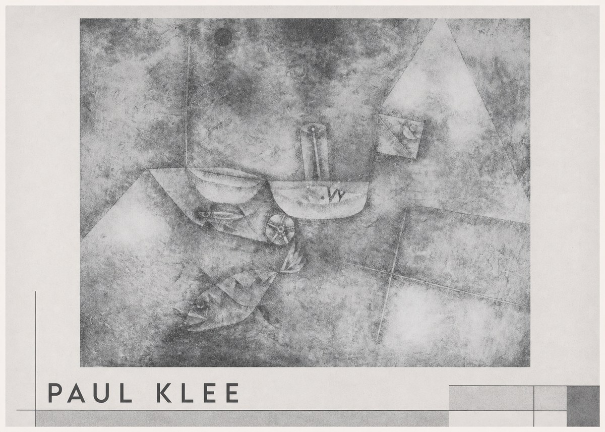 Paul Klee Boats at the Shore No3 - Poster