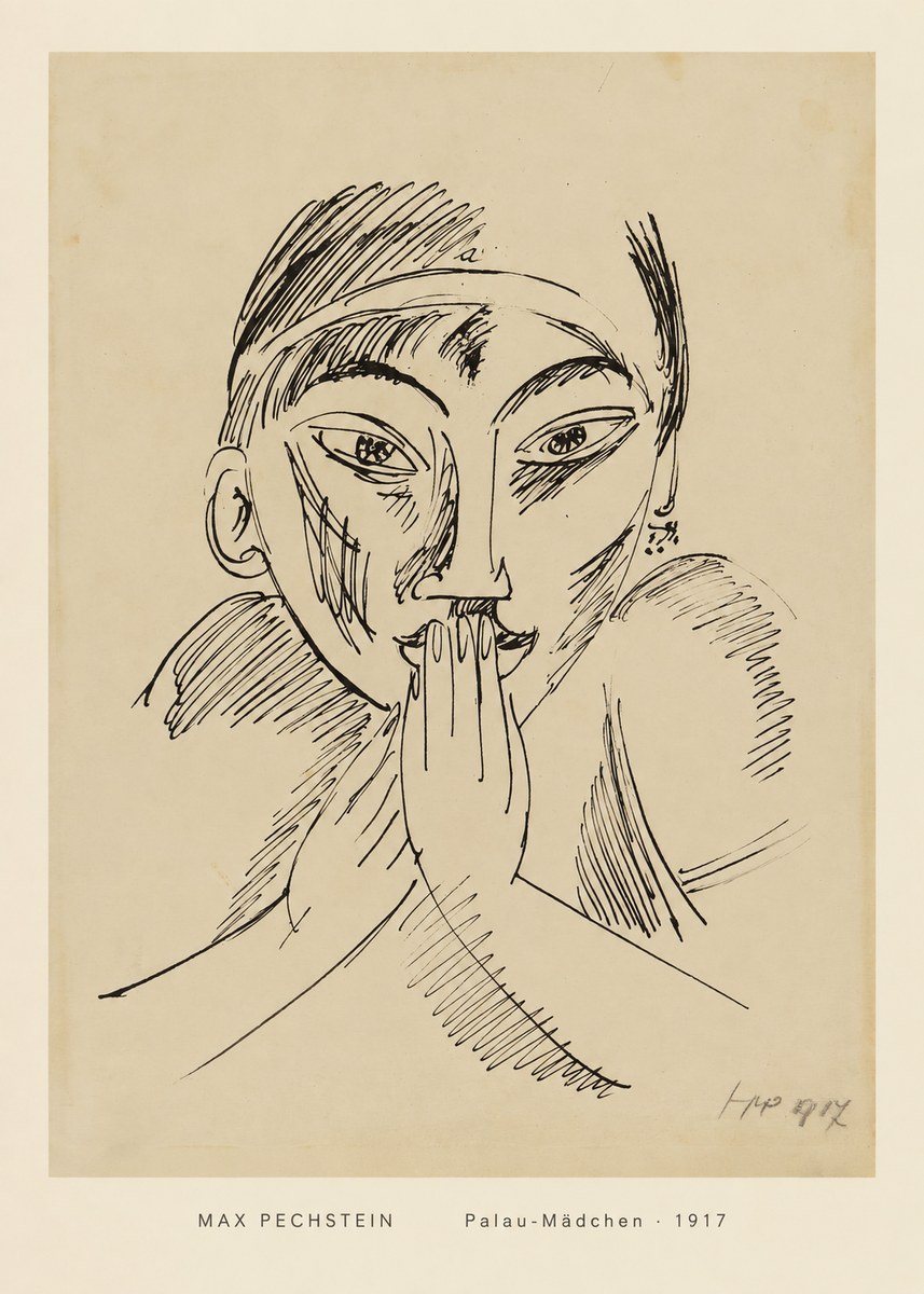Max Pechstein Palau-mädchen No4 - Poster