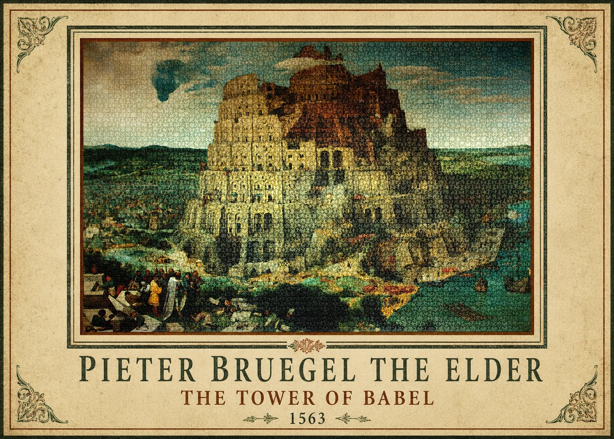Pieter Bruegel The Tower of Babel XV No1 - Poster