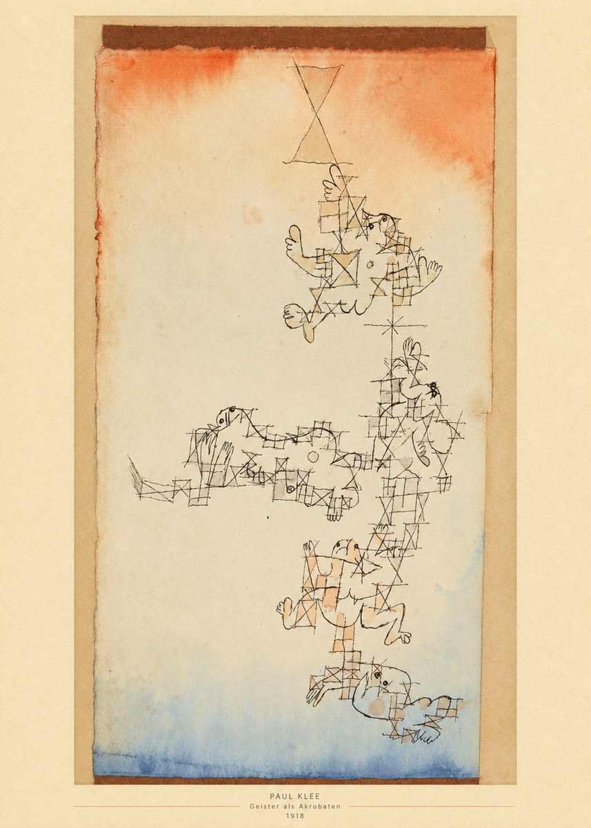 Paul Klee Geister Als Akrobaten No5 - Poster