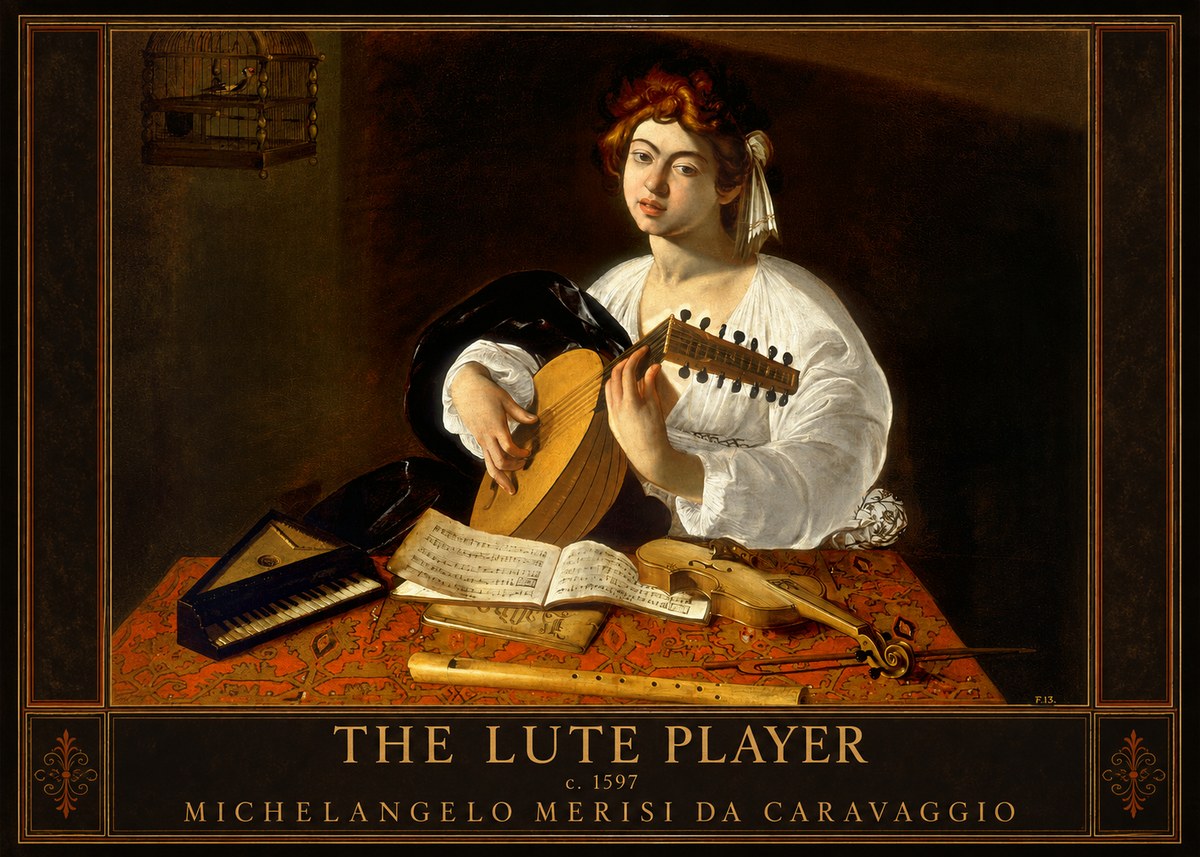 Michelangelo Merisi da Caravaggio The Lute Player No1 - Poster