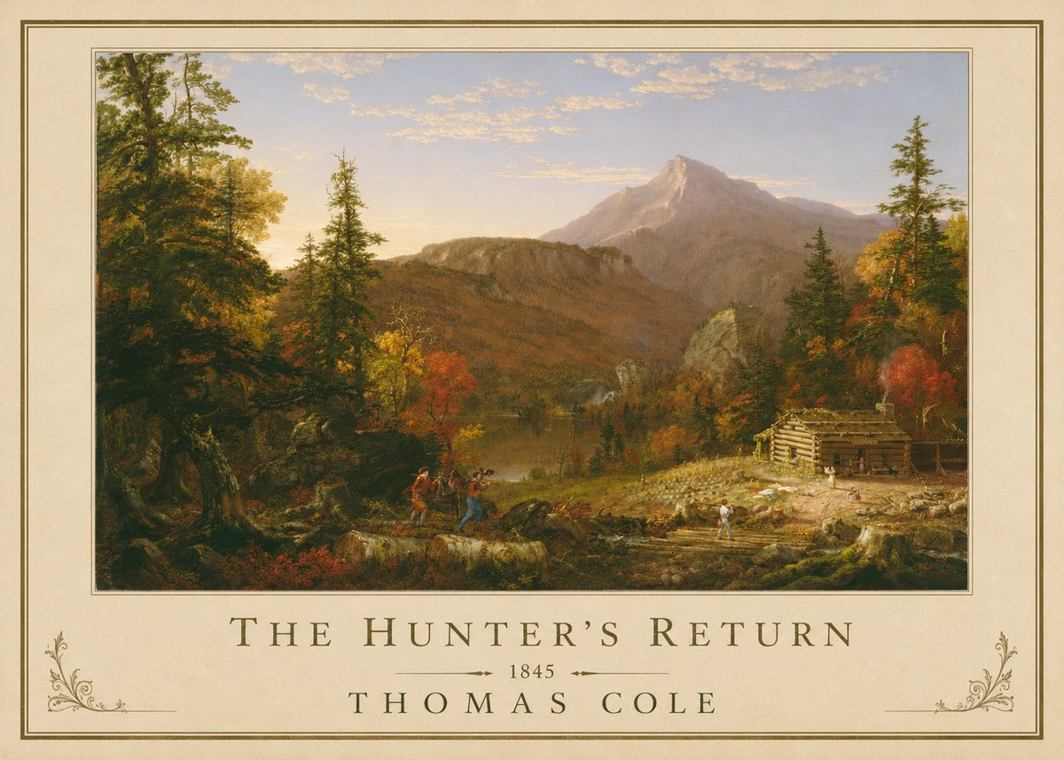 Thomas Cole The Hunter's Return II No3 - Poster