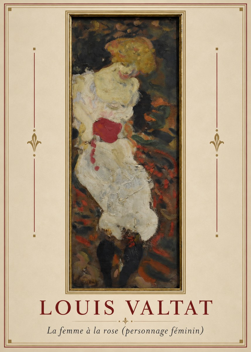 Louis Valtat La Femme À La Rose (Personnage Féminin) No2 - Poster